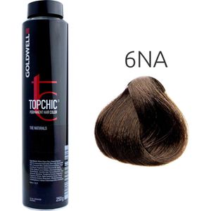 Goldwell Topchic Permanent Hair Color Naturals 6NA Donker Natuurlijk Asblond, depotblik 250 ml