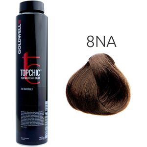 Goldwell Topchic Permanent Hair Color Naturals 8NA Licht Natuurlijk Asblond, depotblik 250 ml