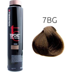 Goldwell Topchic Permanent Hair Color Warm Browns 7BG medium blond beige goud, depotblik 250 ml
