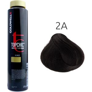 Goldwell Topchic Permanent Hair Color Cool Browns 2A blauw zwart, depotblik 250 ml