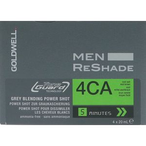 Goldwell Haarverf Men Reshade Grey Blending Power Shot 4x20ml 4CA Cool Midden Asbruin