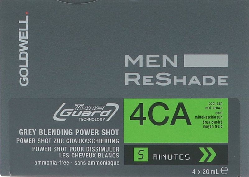 Goldwell Men Reshade Grey Blending Power Shot - 4x20ml - Haarkleuring - Grijs