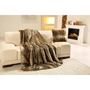 Wohndecke Braunbär Felloptik, Gözze, kuschelig warm, Kuscheldecke