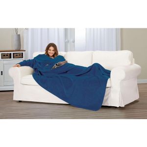 Gözze - Knuffeldeken Met Mouwen - Marineblauw - 100% Polyester