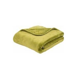 Gözze - Premium Kasjmier-gevoel Woon- en Knuffeldeken - Limoengroen - 100% Polyester