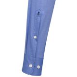 Seidensticker - Blauw Effen - Overhemd - 100% Katoen - Kent Kraag