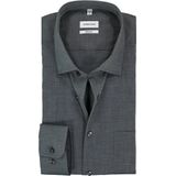 Seidensticker - Regular Fit Overhemd - Grijs Fil a Fil - Strijkvrij - 100% Katoen