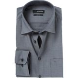 Seidensticker - Regular Fit Overhemd - Grijs Fil a Fil - Strijkvrij - 100% Katoen
