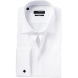 Seidensticker - Wit Effen Overhemd - 100% Katoen - Kent Kraag - Lange Mouwen