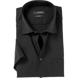 Seidensticker - Regular Fit - Overhemd - Zwart - 100% Katoen