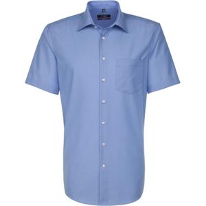 Seidensticker - Modern Overhemd - Blauw - 100% Katoen - Kreukvrij