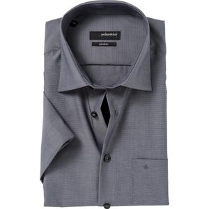 Seidensticker - Modern - Overhemd - Korte Mouwen - Strijkvrij - Grijs