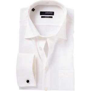 Seidensticker - Herenoverhemd - Ecru - Katoen - Casual Pasvorm