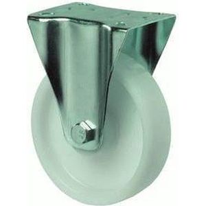 Bs Rollen - Bockrolle 200 mm Stahlbl Verz Poly Lg. r