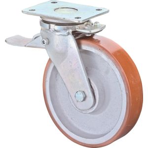 BS Rollen - Zwenkwiel - Bruin - Gegoten Polyurethaan - Draagvermogen 800 kg