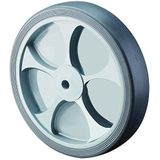 BS Rollen Ersatzrad Gummi grau Rollenlager Ø 125 mm 120 kg - B44.126