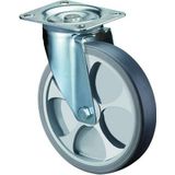 BS Rollen Lenkrolle mit Anschraubplatte thermoplastisches Gummi Rollenlager 160 mm 200 kg - L400.B44.161