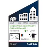 Agfeo ST 45 IP zwart Verbinding via LAN met een AS systeem met FW groter dan of gelijk aan 9.2 en, Telefoon, Zwart