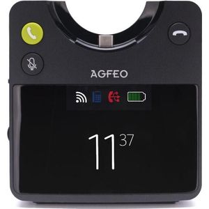 Agfeo DECT-Headset Oneindig - Kantoorheadset - Zwart - Draadloze USB-C