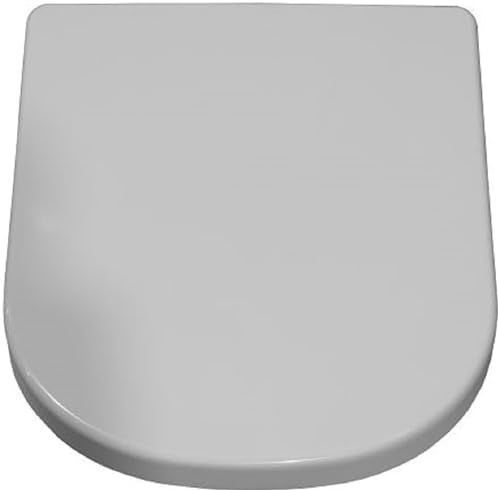 Geberit - Renova Plan WC-Sitz eckiges Design, Befestigung von oben ohne Absenkautomatik, Befestigung von oben, weiß/glänzend