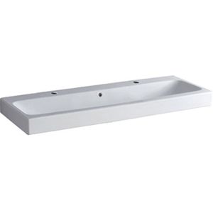 Geberit iCon Wastafel Met 2 Kraangaten En Overloop 1200x485mm KeraTect Wit