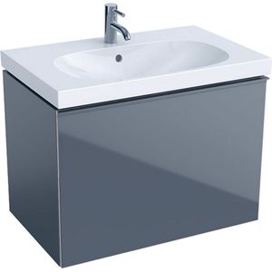 Geberit Acanto wastafelonderkast 1 lade front glas 74 cm, lava