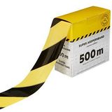 Absperrband 500 m-Rolle gelb/schwarz geblockt
