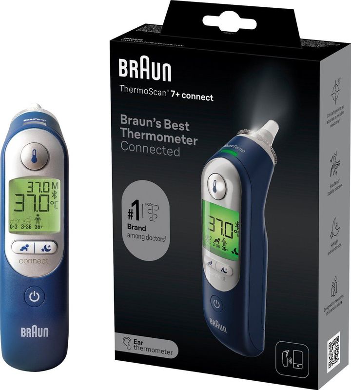 Braun - ThermoScan 7+ connect - Oorthermometer - Digitaal - Kleurcodes