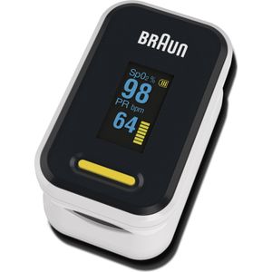 Braun Pulse Oximeter 1 | Nauwkeurige vingermeter voor zuurstofgehalte in bloed | Klinisch gevalideerd | Voor thuisgebruik | Bij COPD, longontsteking, slaapapneu | Ideaal voor sporters | YK-81CEU