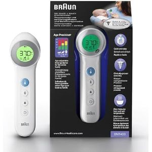 Braun Sensian 7 Contactloze voorhoofdthermometer met Age Precision-technologie, thuisgebruik, digitaal kleurgecodeerde display, geschikt voor baby's en kinderen, resultaten in 2