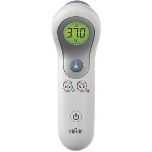 Braun - No Touch Thermometer - Digitale Thermometer - Wit - Met Pilootlicht