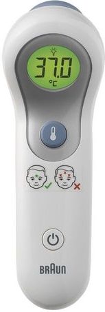 Braun - No Touch Thermometer - Digitale Thermometer - Wit - Met Pilootlicht