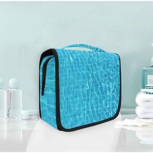 Hangende opvouwbare toilettas blauw water paisley make-up reisorganizer tassen tas voor vrouwen meisjes badkamer