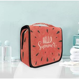 Hangende opvouwbare toilettas zomer fruit watermeloen make-up reisorganizer tassen tas voor vrouwen meisjes badkamer