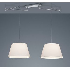 Helestra Certo hanglamp conisch 2-lamps, wit