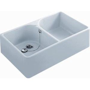 Villeroy & Boch O'novo gootsteen dubbel 90x55cm ceramic+ wit 633200R1