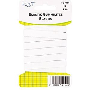 K3T 81102 elastiek, 10 mm x 2 m, wit