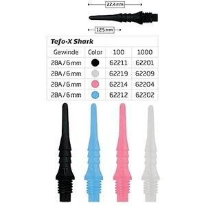 Bull´s Tefo-X Shark Softtip dartpunten voor E-dart, kleur: roze