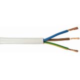 Weitere - Schlauchleitung H03VV-F 3 x 0,75 - 10 Meter weiß Gummileitung Leitung Kabel