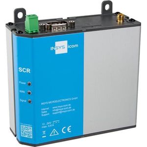 Insys icom SCR-L200, LTE mobiele router, VPN 2xEthernet 10/100BT 1xRS232, Router, Grijs