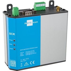 Insys icom SCR-L300, LTE mobiele router, VPN 2xEthernet 10/100BT 1xRS232 2xdig.aan 2xdig.uit, Router, Grijs