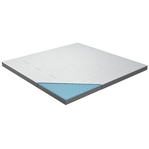 Genius Eazzzy Topper Deluxe 200 x 200 x 9 cm H2 H3 - orthopedische matrastopper voor matras en boxspringbed van gelschuim | matras 200x200cm voor mensen met een allergie incl. overtrek