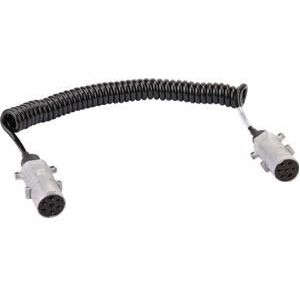 ERICH JAEGER Spiraalkabel 3/4.5 meter met 7 aders: 6x 1mm met 1x 1mm en 2x 7 polige stekker 24V