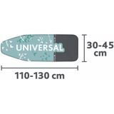 Vileda Park & Go Strijkhoes met parkeerplaats, met metalen voering en verstelbaar oppervlak, duurzaam, 13 x 45 cm, willekeurige kleur