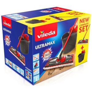 Vileda UltraMax Power 2in1 Complete set - Vlakke microvezelmop+emmer met pers