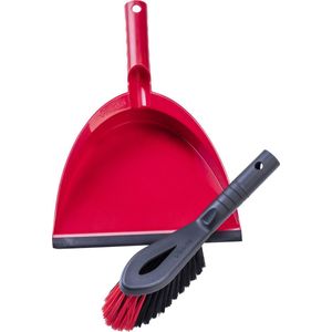 Vileda Stoffer en Blik 2in1 Set - Combinatie van klein stofblik en handborstel
