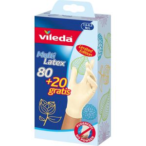 Vileda Natural Latex Handschoenen 100 Stuks