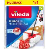 Vileda TURBO 2in1 - Vervanging - Microvezel - Bipack