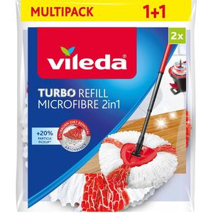 Vileda TURBO 2in1 - Vervanging - Microvezel - Bipack