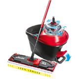 Vileda - Ultramat TURBO XL - Dweilmop - Rood - Inclusief Emmer en Steel